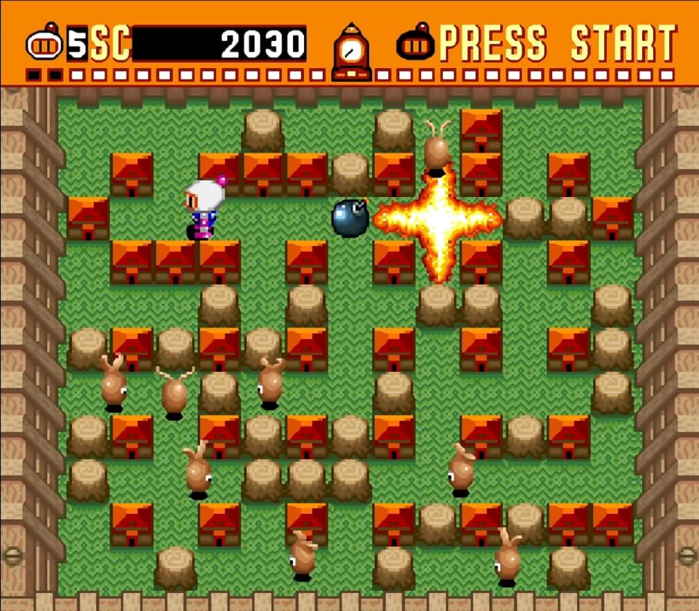 Super Bomberman - геймплей игры Super Nintendo\Famicom